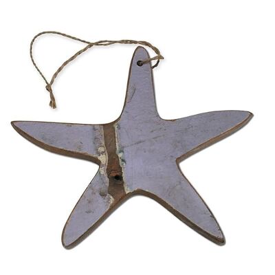 Wooden sign starfish - pendant