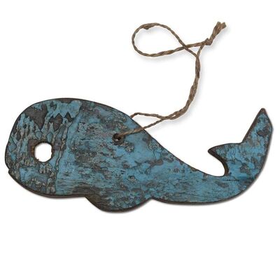 Wooden sign whale - pendant