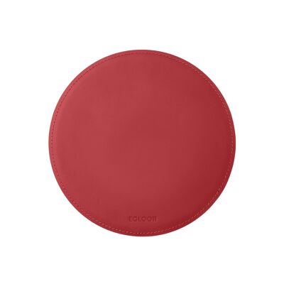 Tappetino Mouse Tondo Atlante Rigenerato Rosso Ferrari - cm 23x23 - Antiscivolo e Cuciture Perimetrali