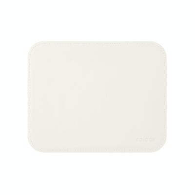 Mouse Pad Hermes Bonded Leather White - cm 25x20 - Rounded Corners and Perimeter Stitching