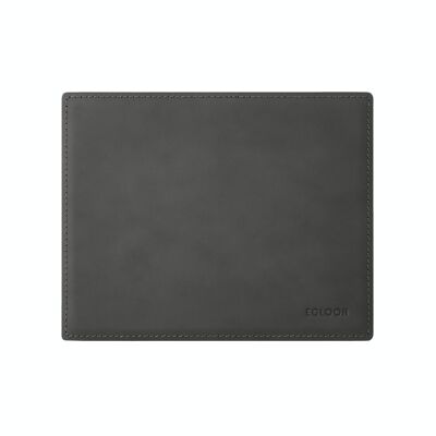 Mouse Pad Mercurio Bonded Leather Anthracite Grey - cm 25x20 - Square Corners and Perimeter Stitching