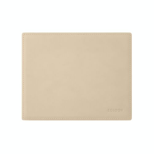 Mouse Pad Mercurio Bonded Leather Beige - cm 25x20 - Square Corners and Perimeter Stitching