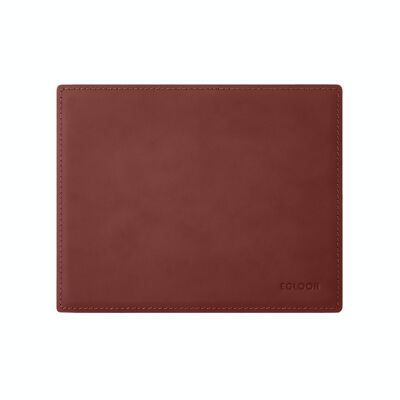 Mouse Pad Mercurio Bonded Leather Burgundy Red - cm 25x20 - Square Corners and Perimeter Stitching