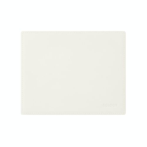 Mouse Pad Mercurio Bonded Leather White - cm 25x20 - Square Corners and Perimeter Stitching