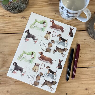D is for dog soft large notebook