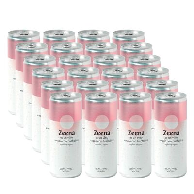 Organic and vegan Sparkling Rosé Wine / Zeena canned wines (Pack of 24 cans 250ml)