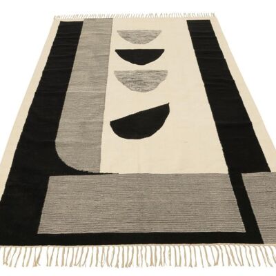 TAPIS TOKYO POLY BLANC/NOIR