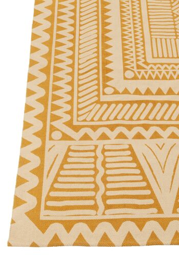 TAPIS BALI COTON BLANC/OCRE 2