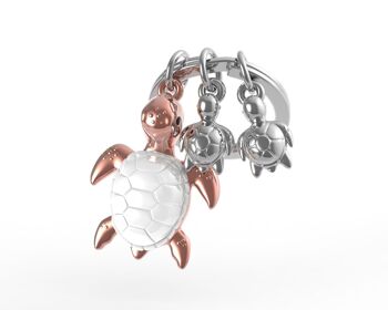 Porte-clés Tortue et ses 2 petits - METALMORPHOSE 1