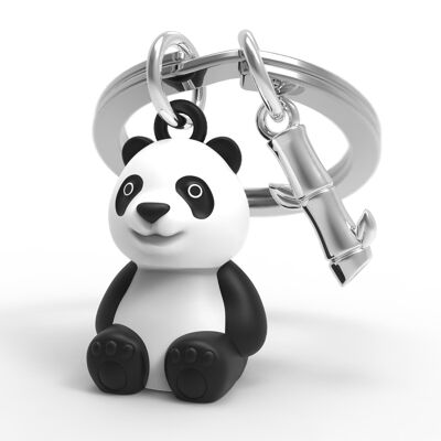 Panda and its bamboo key ring - METALMORPHOSE