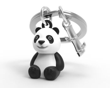 Porte-clés Panda et son bambou - METALMORPHOSE 1