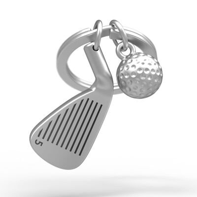 Club and golf ball key ring - METALMORPHOSE