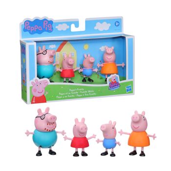 PEPPA PIG - PEPA 'S AVENTURES - PEPA ET SA FAMILLE, assortiment de packs de 4 figurines 2