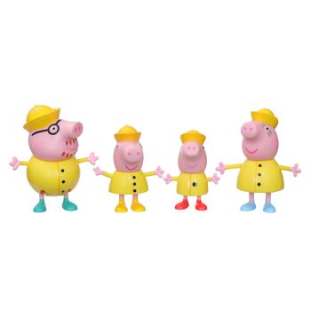 PEPPA PIG - PEPA 'S AVENTURES - PEPA ET SA FAMILLE, assortiment de packs de 4 figurines 4