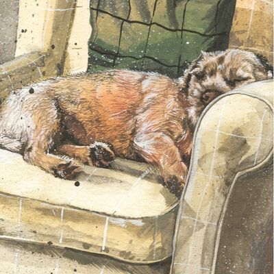 Walter Border Terrier Dog Large Chunky Notebook