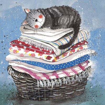 Laundry Basket Cat Keyring