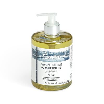 Liquid soap of Marseille Olive – 500ml