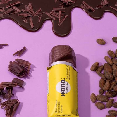 Waffand'Cream - Dunkle Schokolade mit dunkler Schokoladencreme - Schachtel mit 12 Riegeln
