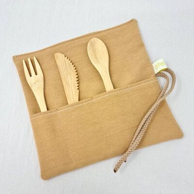 Cutlery pouch / bamboo cutlery included