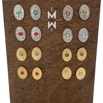 Complete set of stainless steel earrings