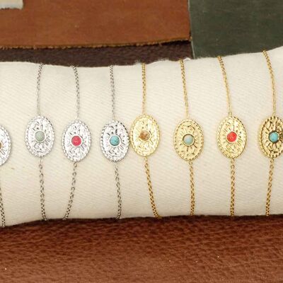 Kit completo di 8 bracciali in acciaio inossidabile