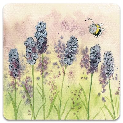 Lavender Bee Fridge Magnet