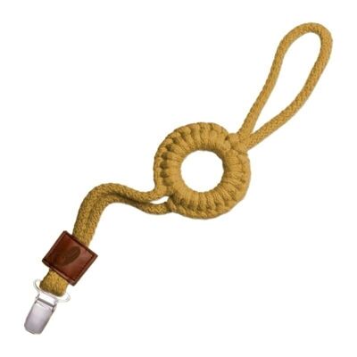 Pacifier holder with RING Mustard