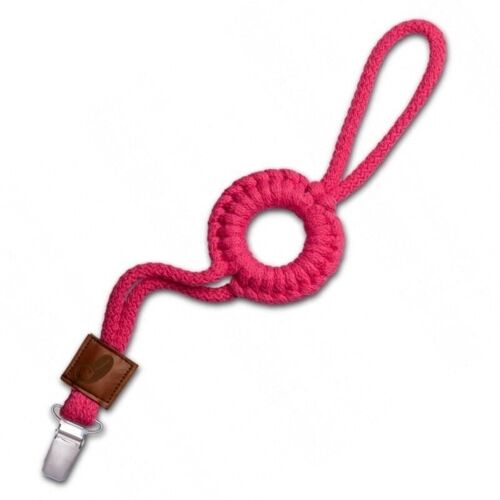 Pacifier holder with RING Raspberry