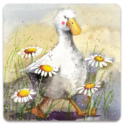 Duck in the Daisies Fridge Magnet