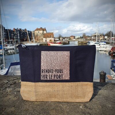 Trousse navy "RENDEZ-VOUS SUR LE PORT" ⚓