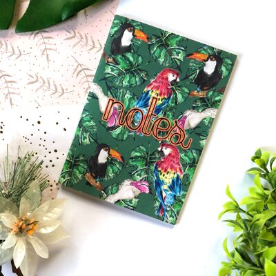 Cuaderno de bolsillo tropical (5 cuadernos de bolsillo)