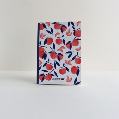 Carnet de notes A6 - Pêches pages vierges