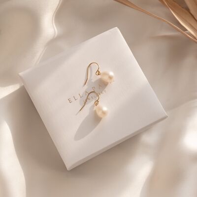 Alexandra 14k Gold Baroque Pearl Earrings