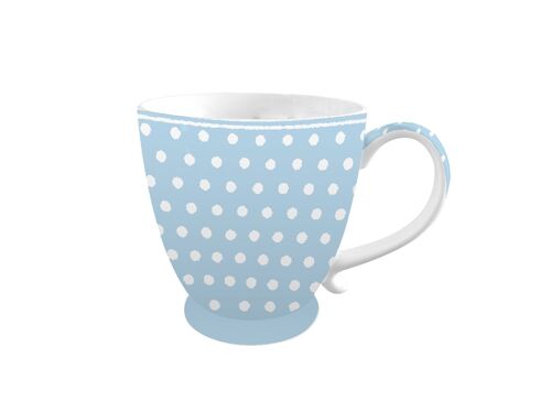 Porcelain mug Polka dot blue 430 ml Isabelle Rose