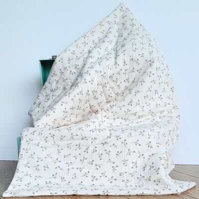 “Simone” flower-print double gauze duvet