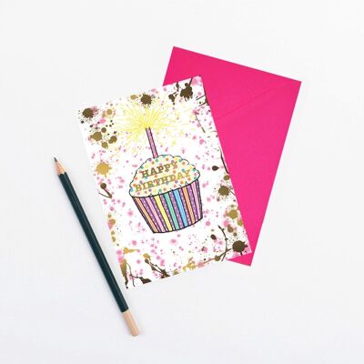 Kids Cake Birthday Greetings Card