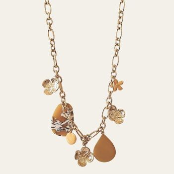 Collier Macaire, Pendentifs Fleurs, Résine Époxy et Acétate 2