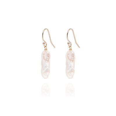 Eloise 14k Gold Biwa Pearl Earrings