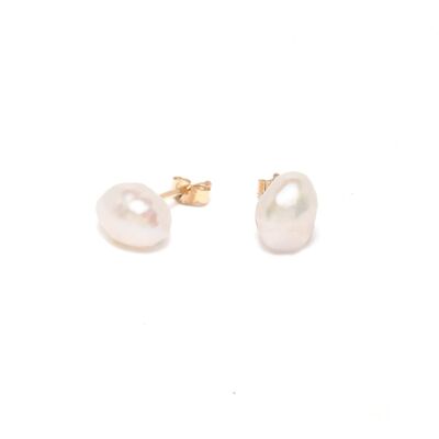 Island 14k Gold Pearl Studs