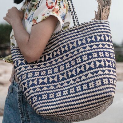 tote bag | Beach bag KIDUL made of rattan