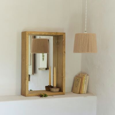 Espejo estante rectangular Biel / olivo
