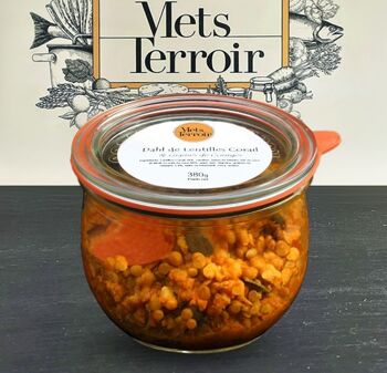 Dahl de Lentilles Corail & graines de Courge - 380g : Une Recette Inspirée de la Cuisine Indienne, Haute en Saveurs et en Couleurs, avec son Mélange de Lentilles Corail et Lait de Coco, à Déguster dans un Bocal Respectueux de l'Environnement 2