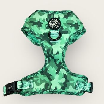 Harnais pour chien Camo vert 1