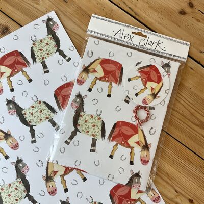 Horses Gift Wrap Bag Set