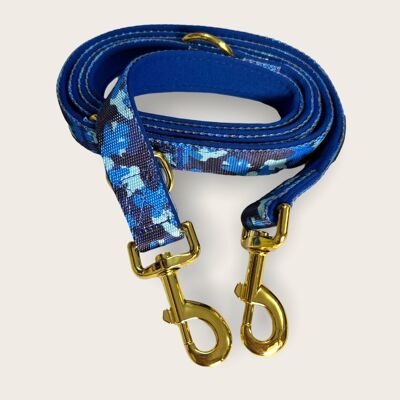Blue Camo Adjustable Dog Leash