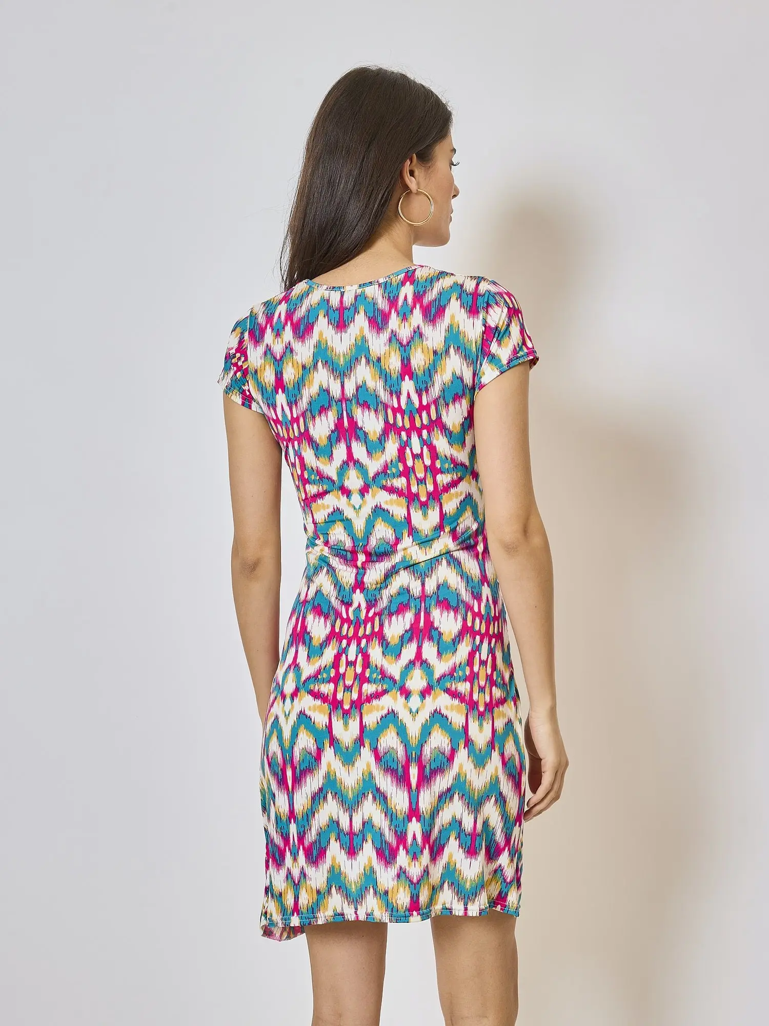 Top Plissé BCBG Larkspur - Bleu - Taille L - Manches Courtes Croisé - Neuf Avec étiquette
