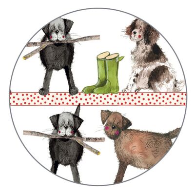 Country Dogs Gift Tags (Pack of 4)
