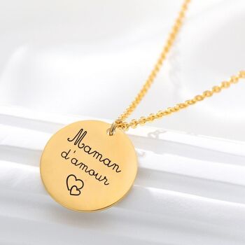 Compra Collana da donna con incisione messaggio personalizzato Mamma  d'amore Idee regalo per la festa della mamma all'ingrosso