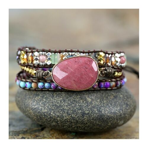 Natural Stone Hand Woven Women's Bracelet Bohemian Creative Multi-Layer Hand String