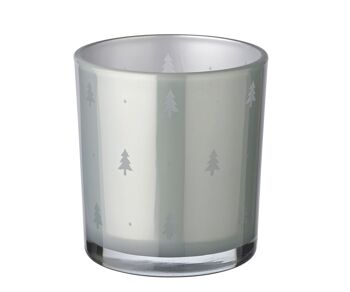 Set de 2 verres à bougies chauffe-plat Tani (hauteur 8 cm, ø 7 cm), gris, lanterne avec motif sapin 2